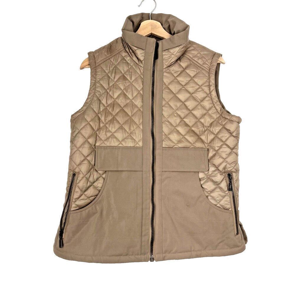 Martha Stewart vest cream jacket cozy womens casual front pockets size M
